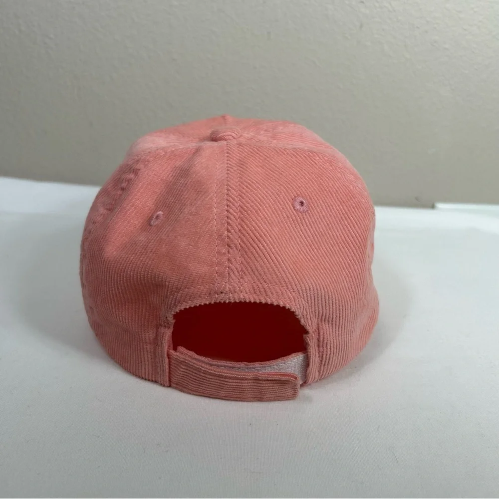 Hello Kitty Sanrio Embroidery‎ Corduroy Pink Peach Toddler  Adjustable Cap